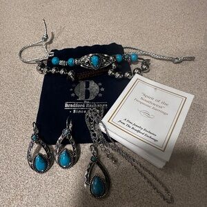 The Bradford Exchange Turquoise and Silver Earrings
